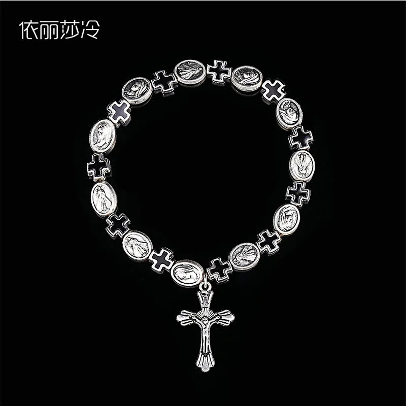 Jesus Cross Rosary Bracelet