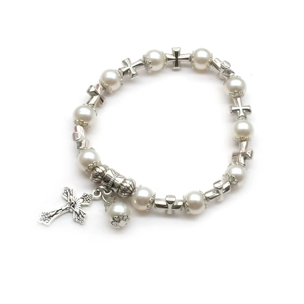 Silver Cross Bracelet