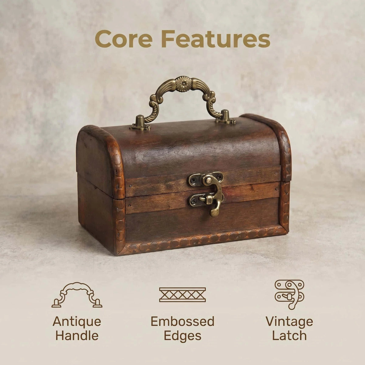Vintage Wooden Storage Box