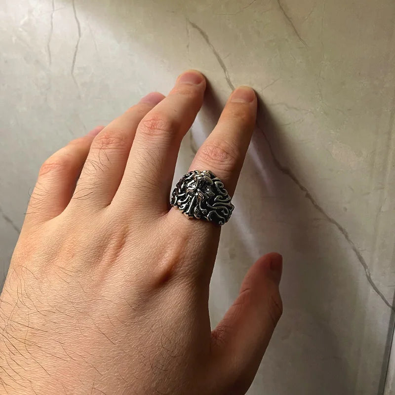 Lion Silver Ring