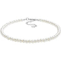 Elegant White Pearl Collar Choker Necklace