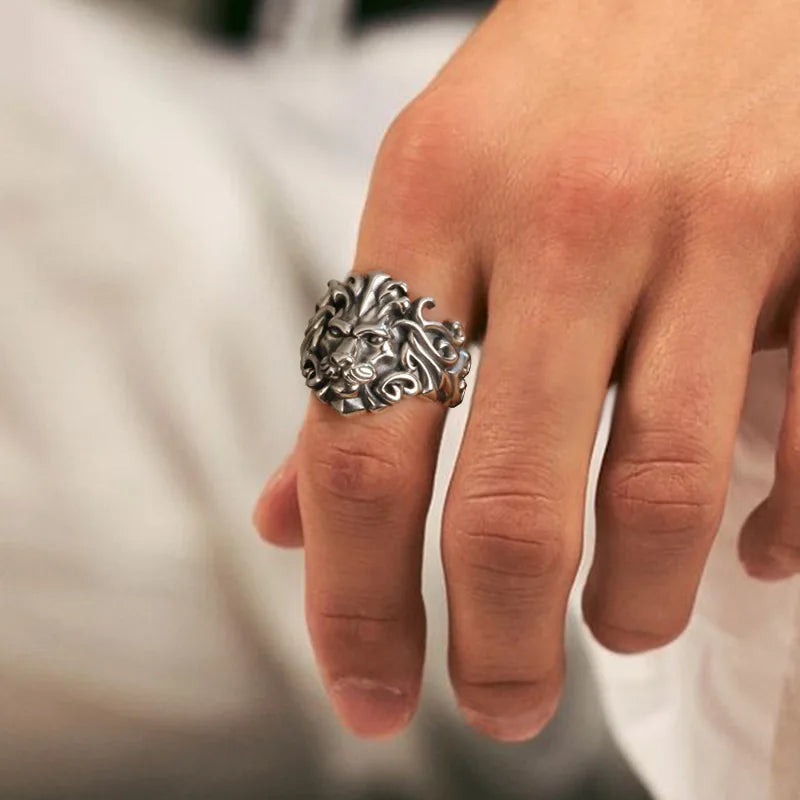 Lion Silver Ring