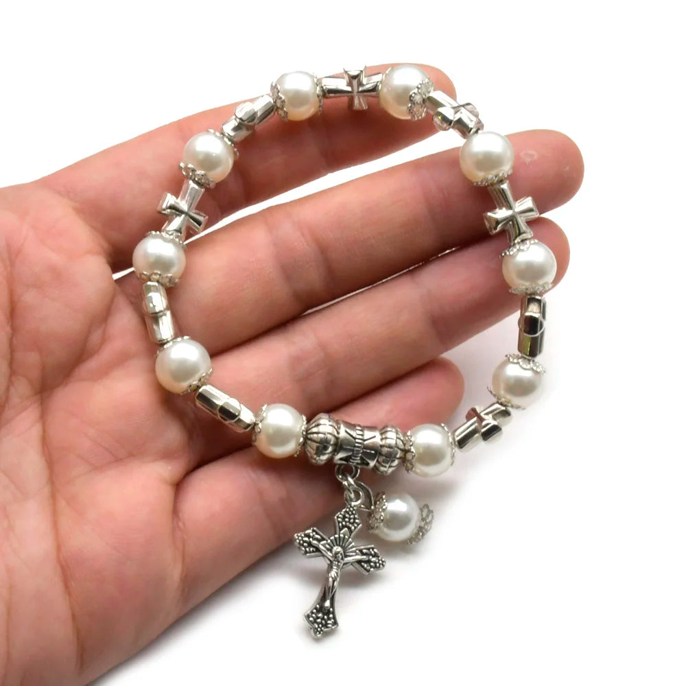 Silver Cross Bracelet