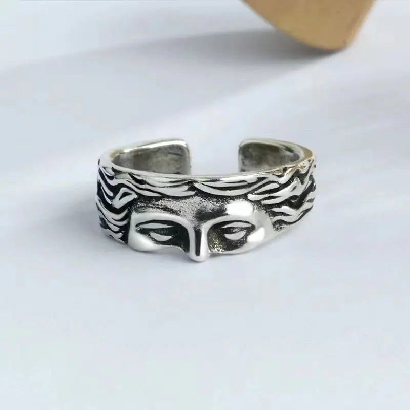 Venus Half Mask Ring For Men Vintage