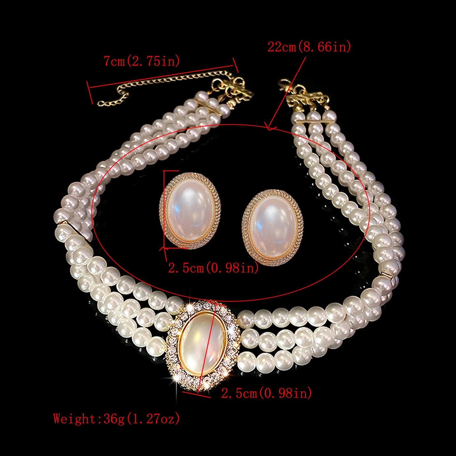 Pearl Necklace Set