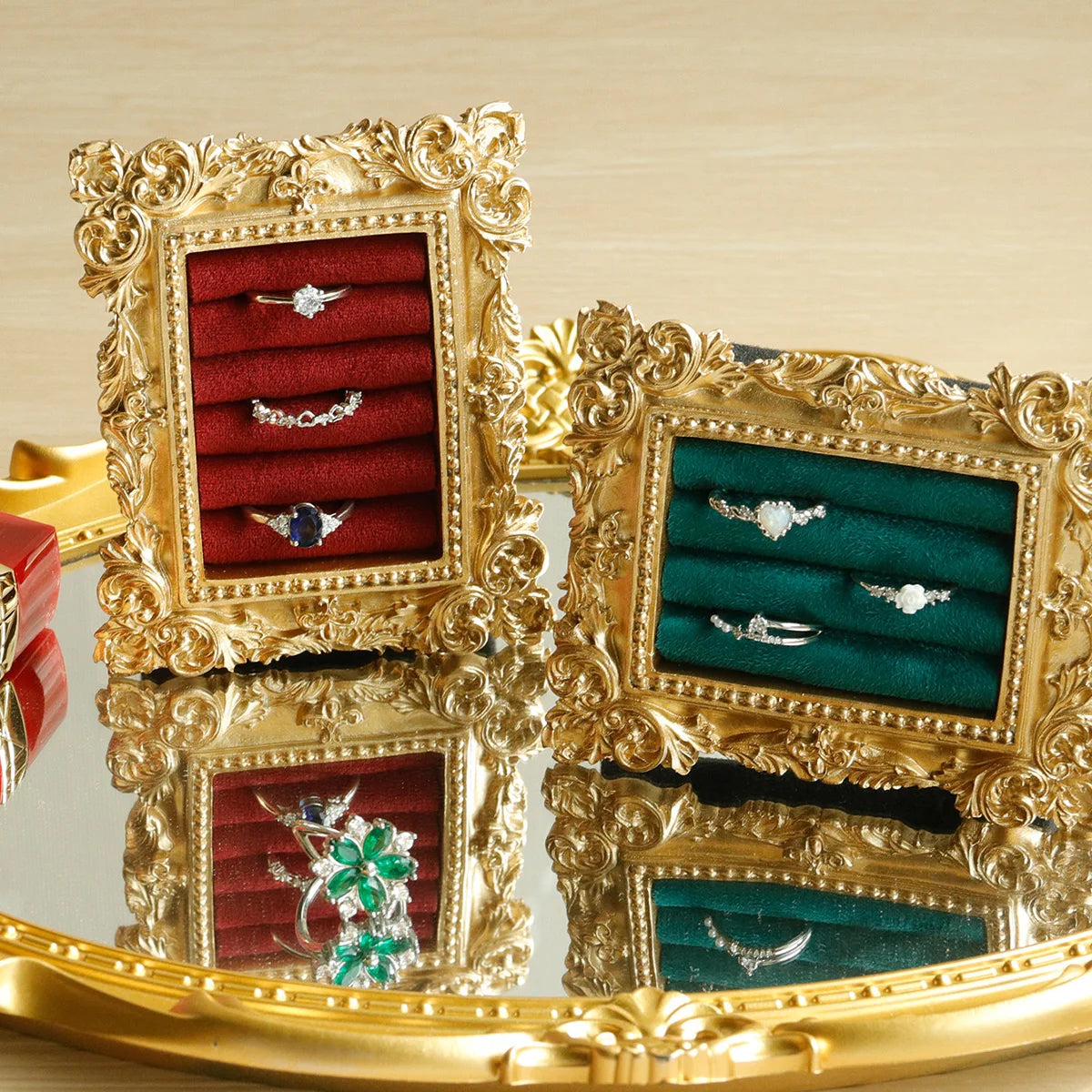 Vintage Gold Ring Display