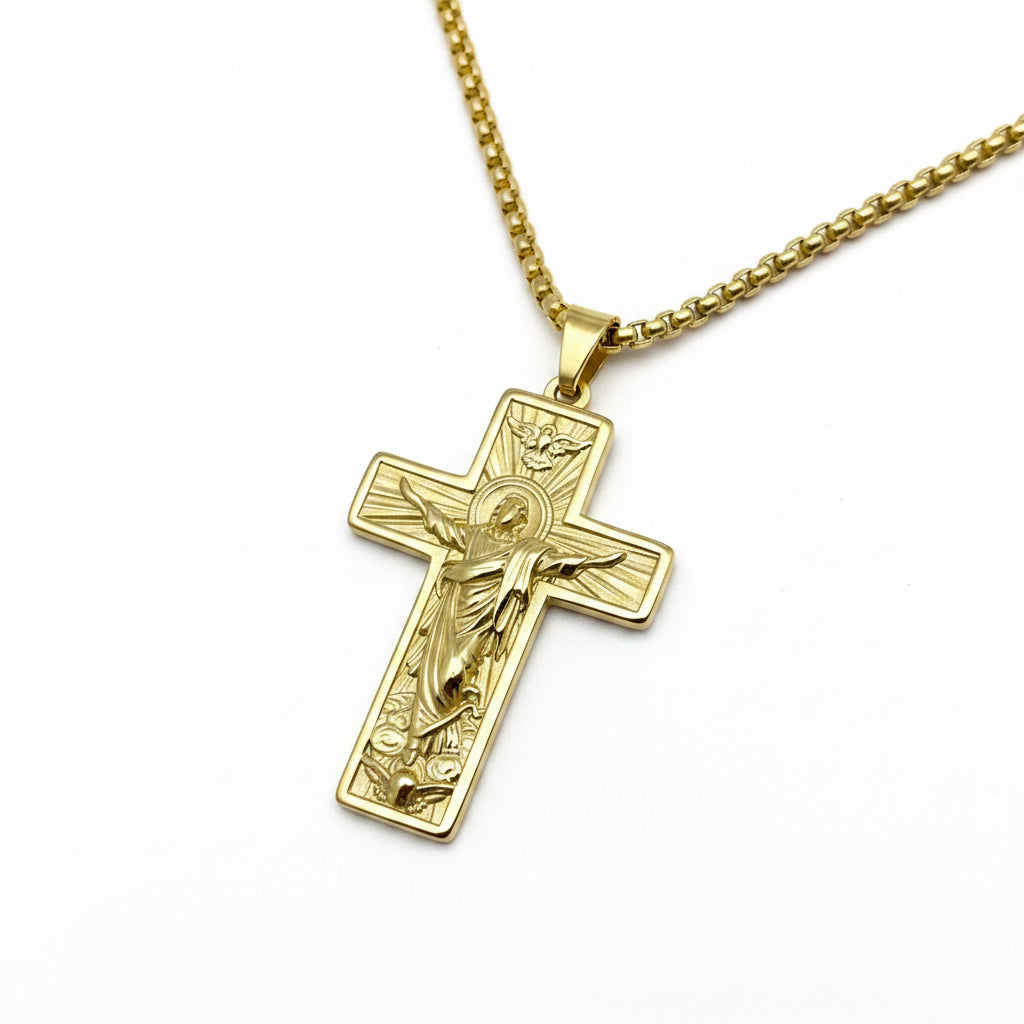 Stainless Steel Cross Jesus